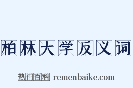 柏林大学反义词是什么意思的图片